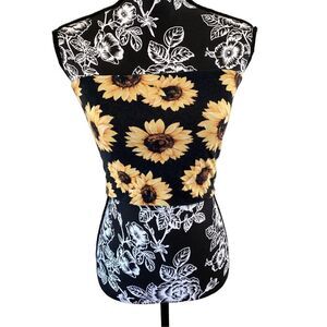 Rue 21 Strapless Top Tube Top Cropped Textured Summer Beach Coastal